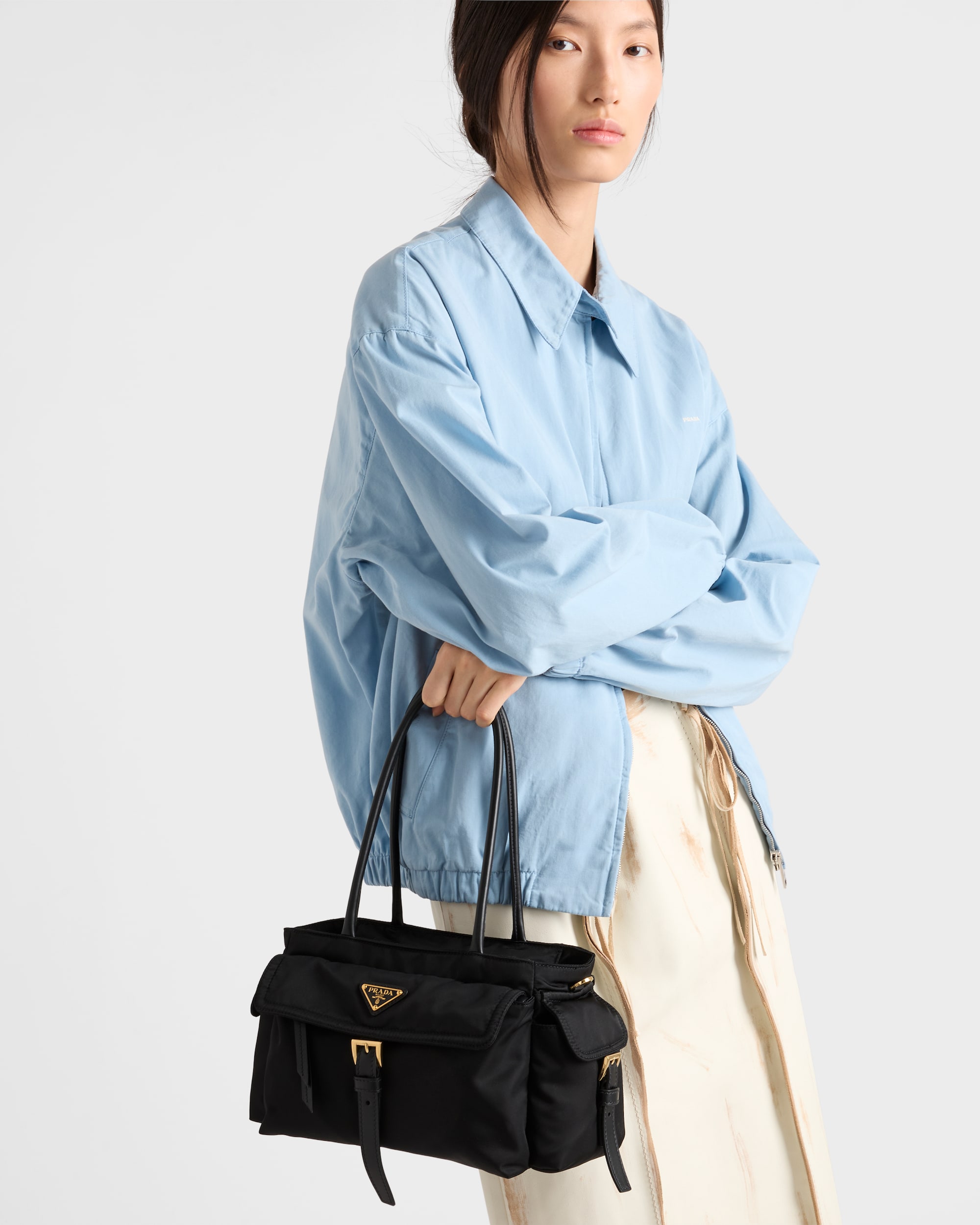 Prada Explore medium Re-Nylon and leather tote bag - Image 6